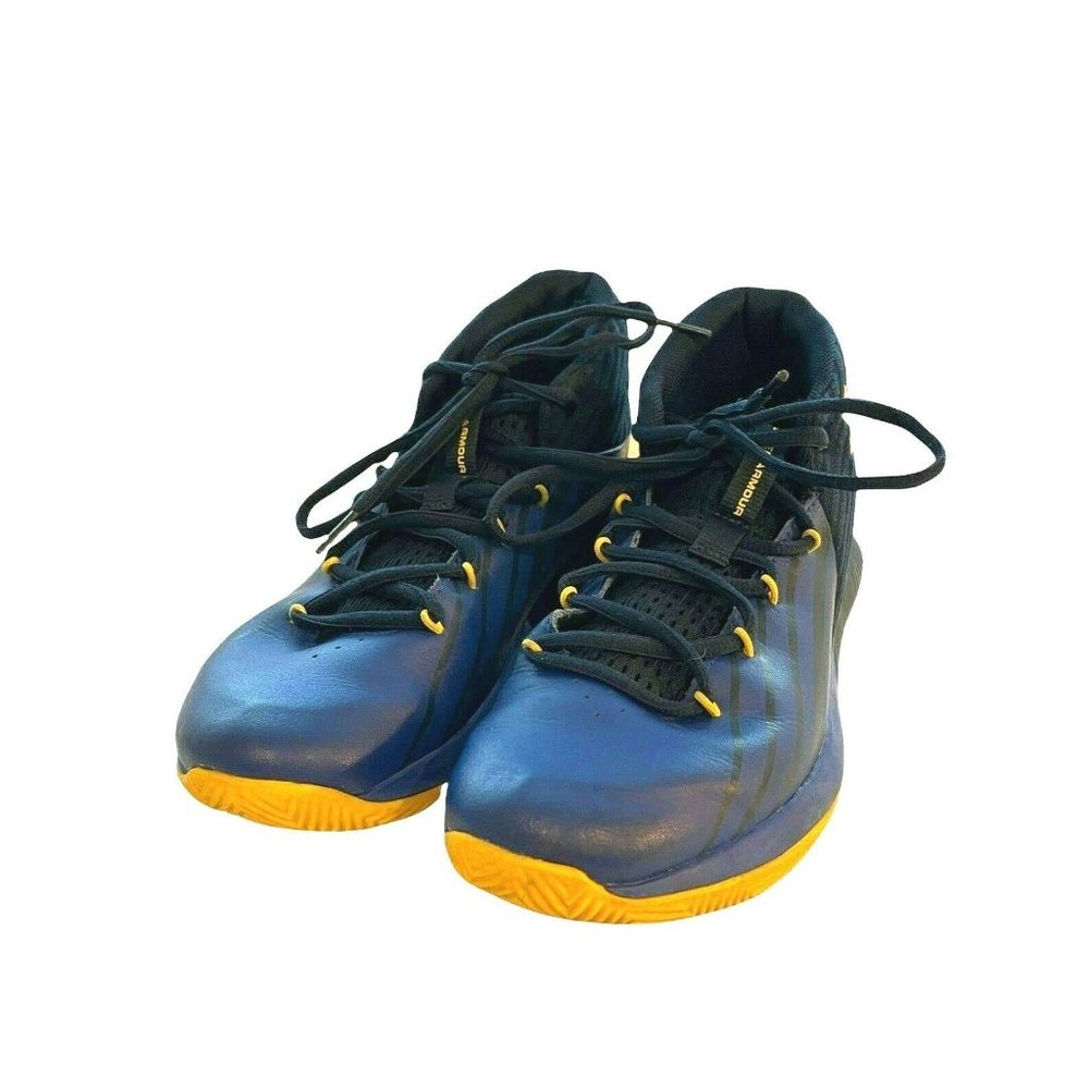 Under Armour Boys Lockdown 3 3020430-402 Blue Basketball Shoes Size 6.5 Youth